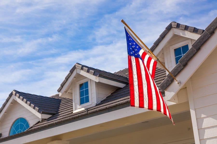 Roof and American Flag
